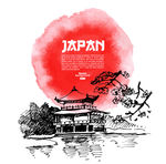 日式建筑手绘