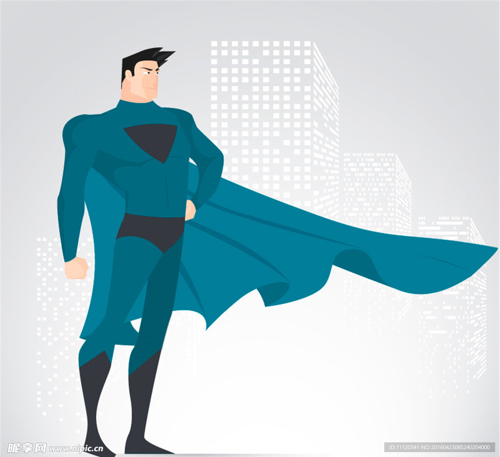 超人男子设计矢量图