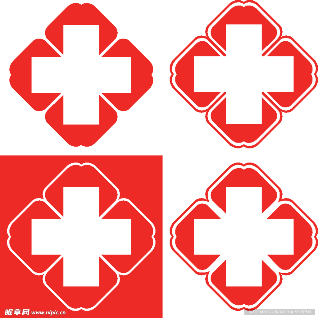 医疗红十字logo矢量图素材