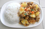 菠萝古老肉盖饭