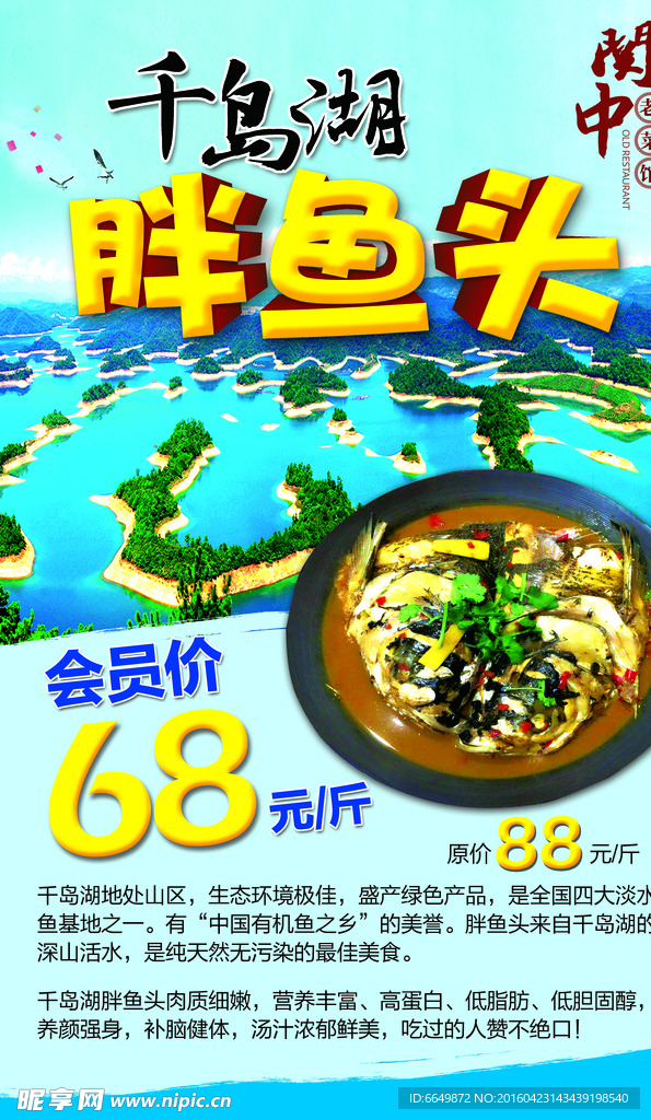 千岛湖鱼头海报