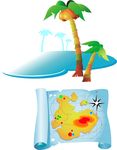 夏季沙滩 椰子树