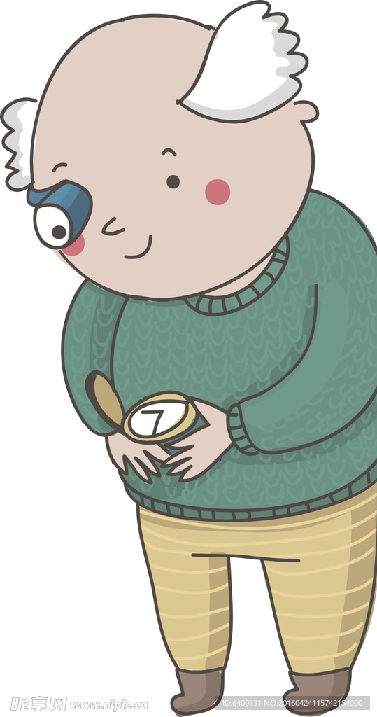 卡通修表师傅