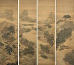 山水国画 条屏 神仙画