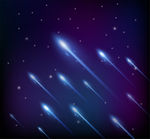 创意流星雨矢量素材