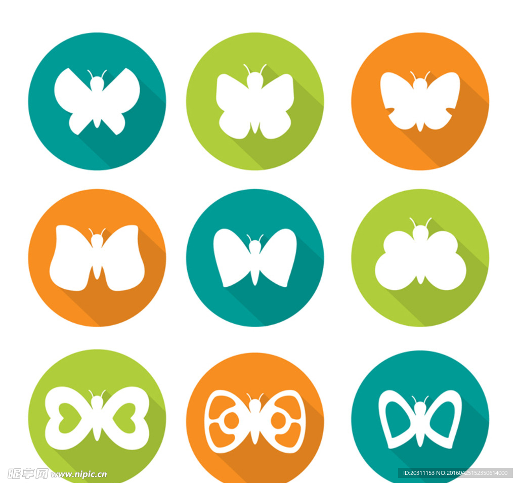 圆形蝴蝶图标