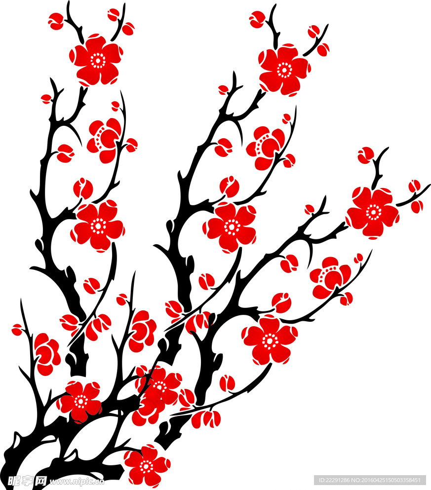 矢量梅花