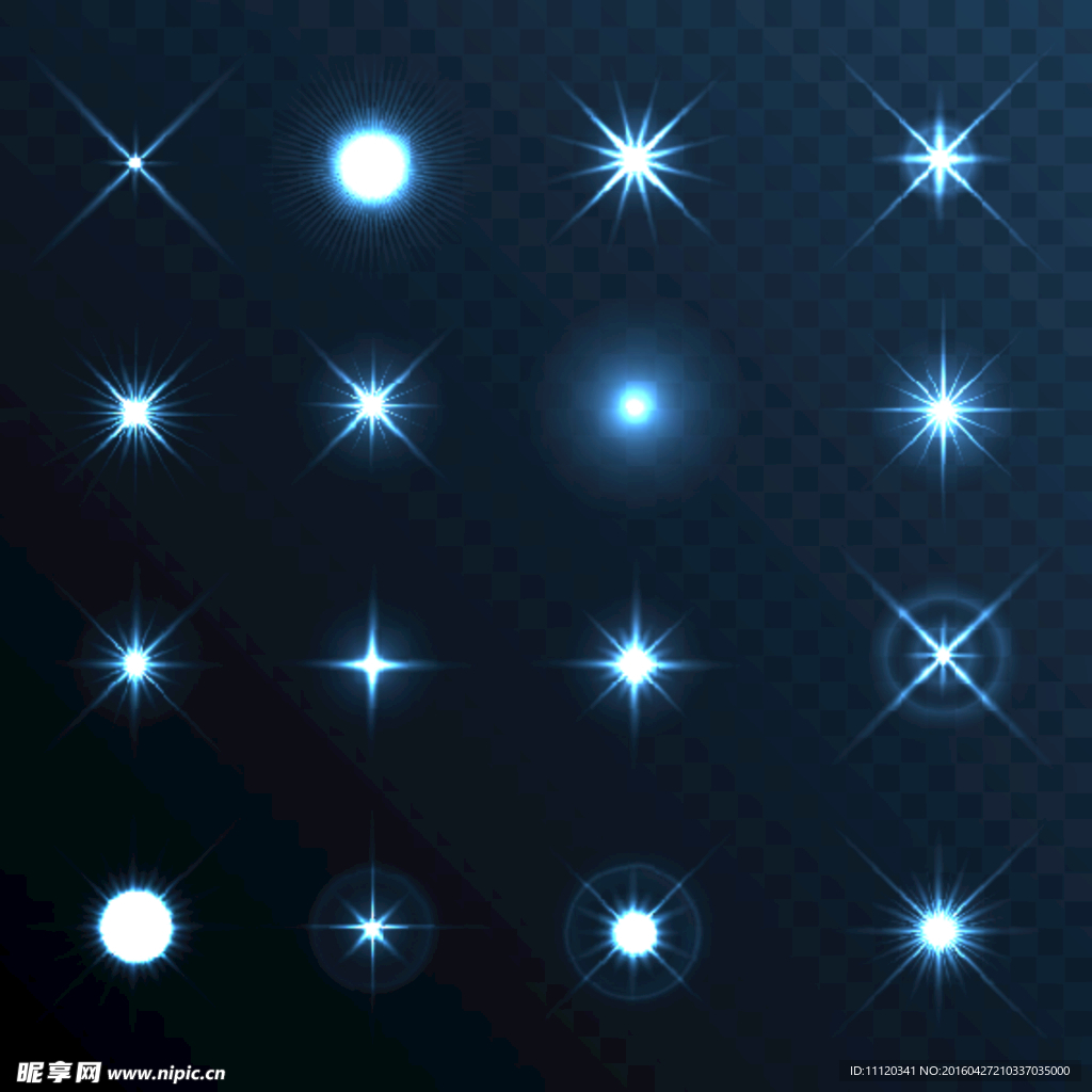 璀璨星光矢量素材