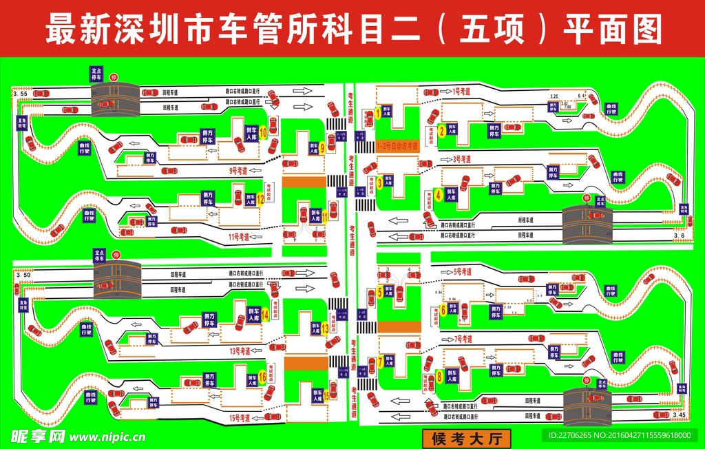 最新深圳车管所科目二示意力