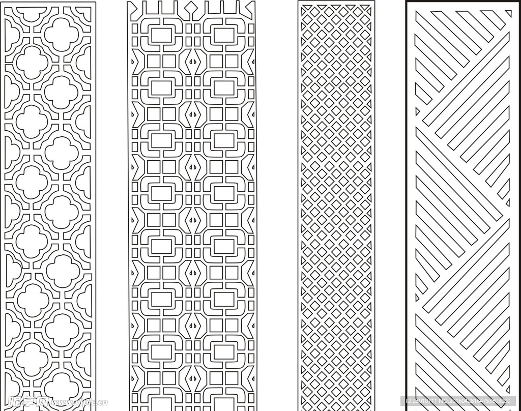 矢量花纹 隔断