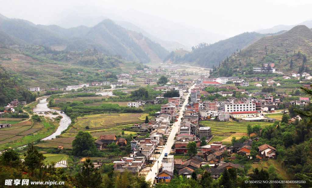 炎陵下村全景