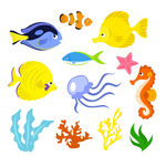 卡通海洋生物矢量素材