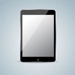 黑色iPad平板电脑设计矢量图