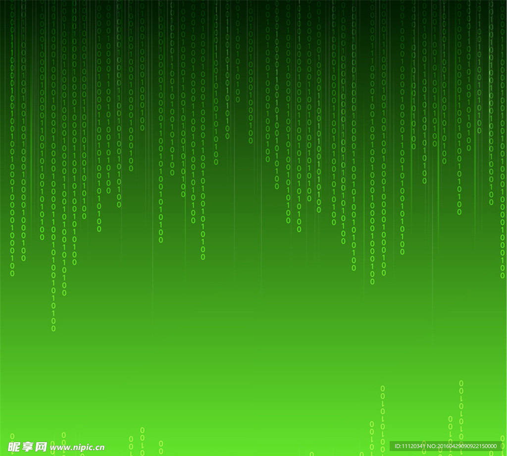 绿色黑客数字背景矢量素材