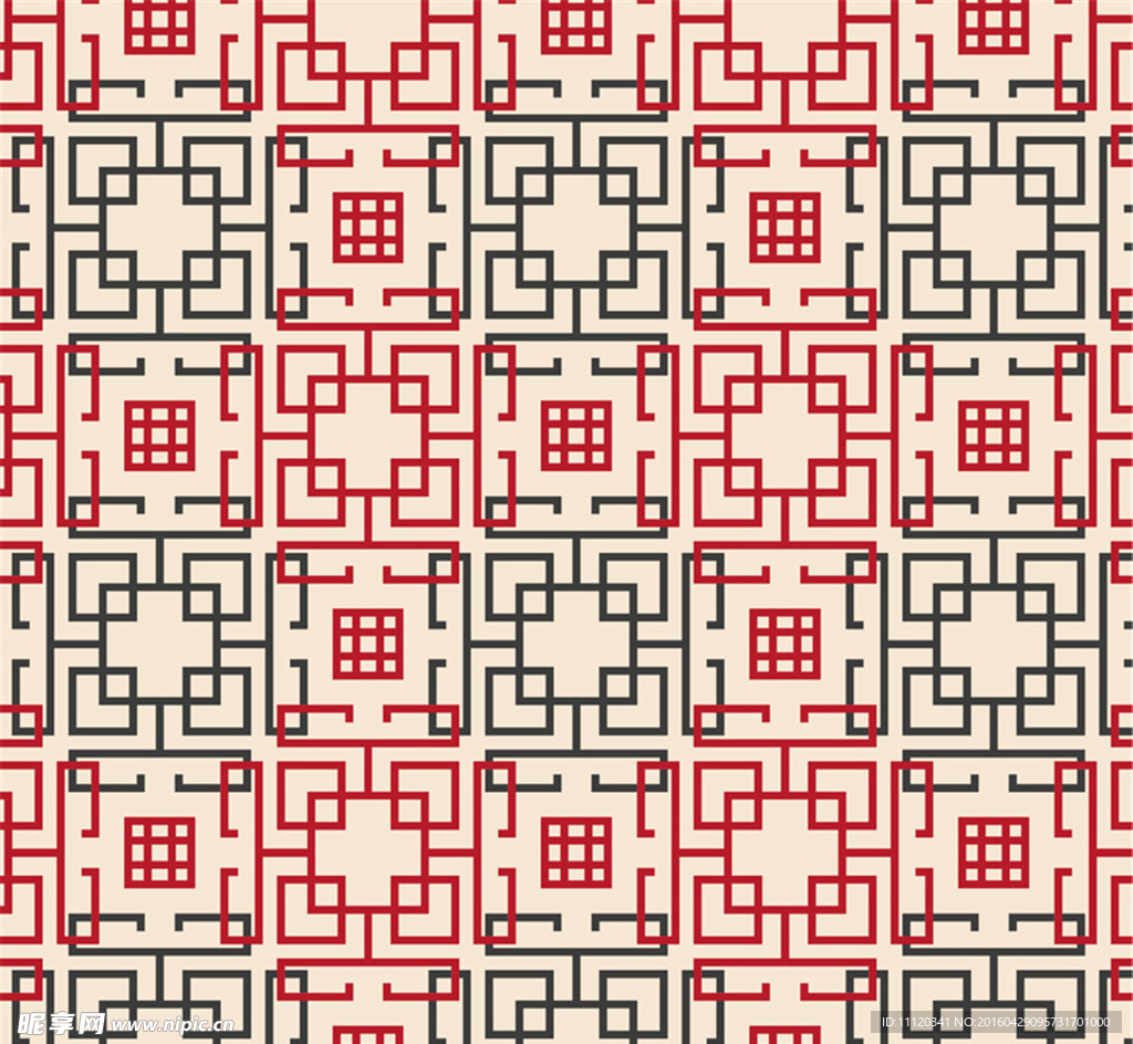 中国风无缝背景矢量素材