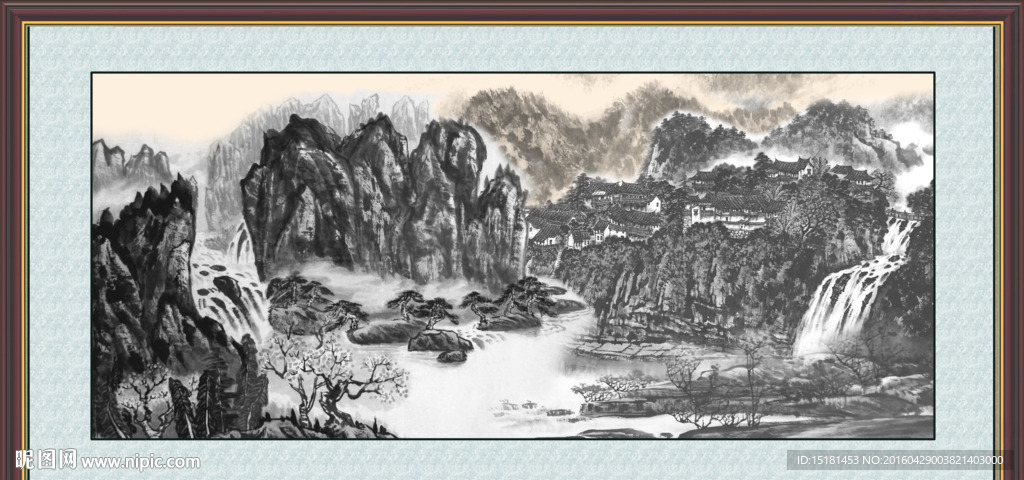 水墨山水画