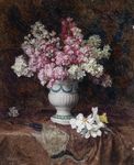 欧洲花卉花瓶油画
