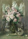 欧洲花卉花瓶油画