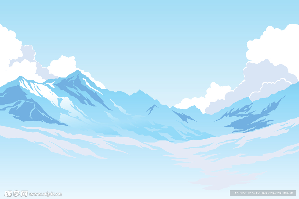 山脉湖泊景色