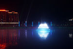 喷泉夜景