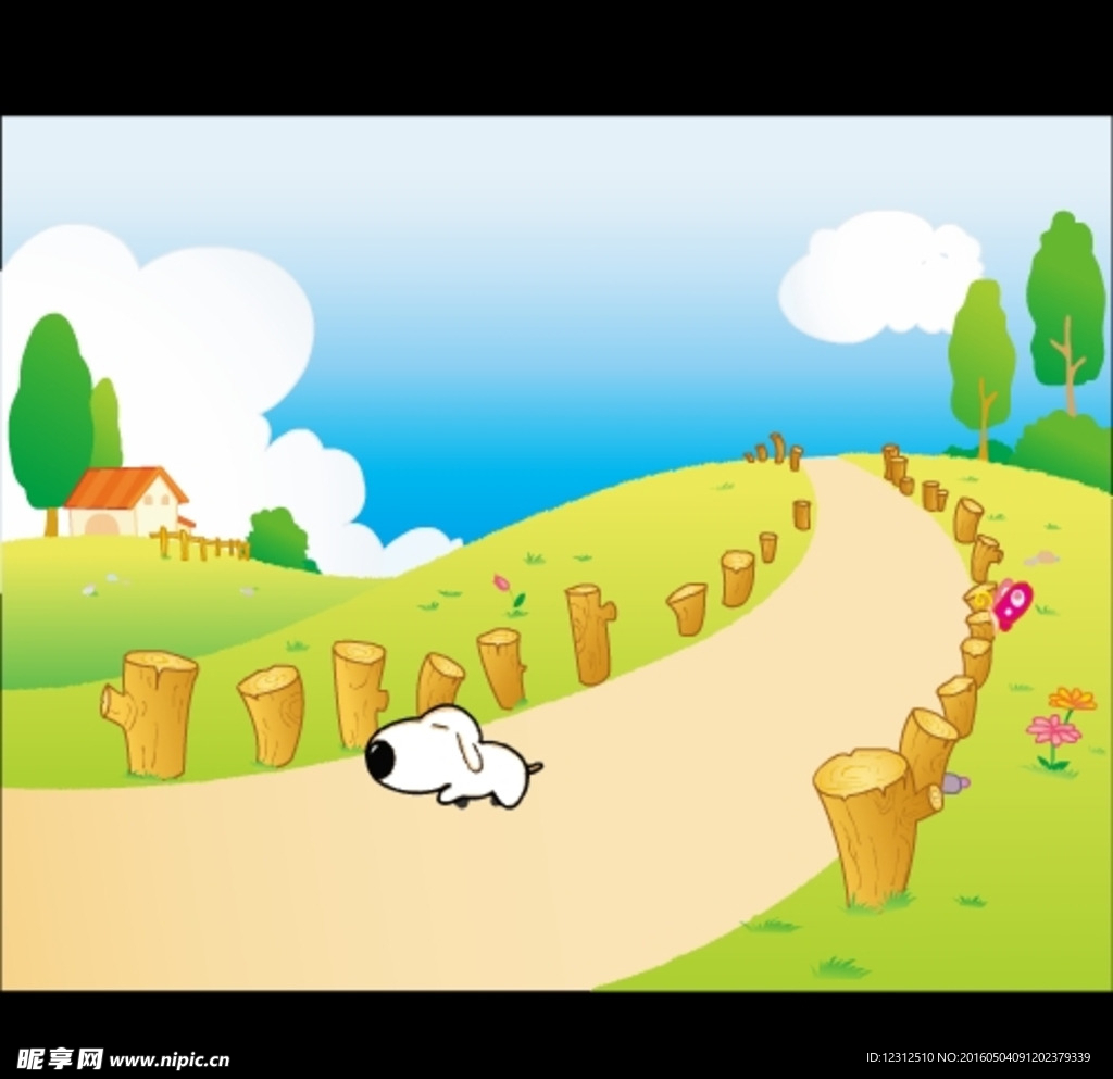 小狗回家路上