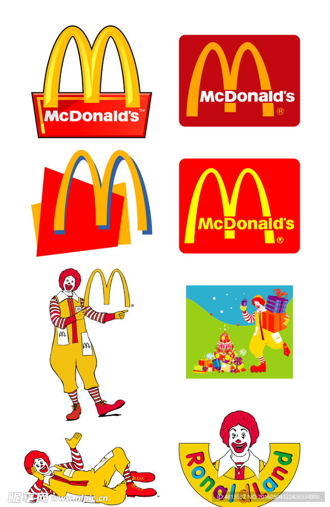 麦当劳Logo标志与麦当劳叔叔