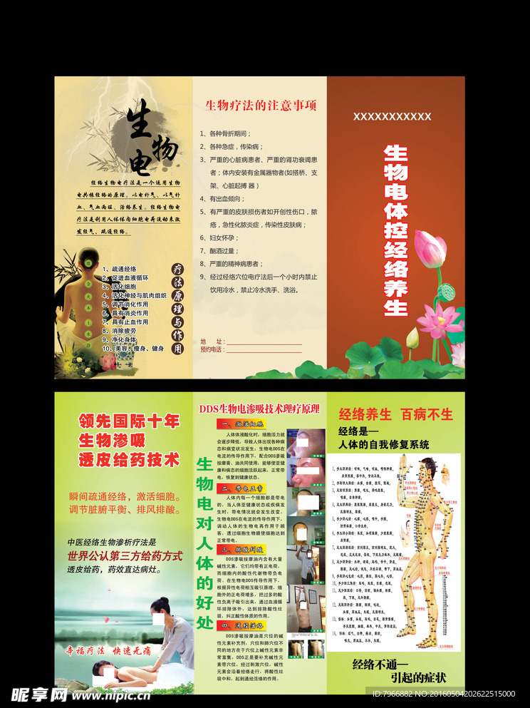 养生三折页