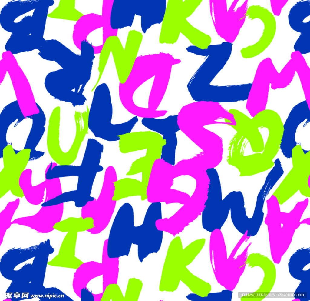 字母印花