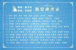 婚宴座次表