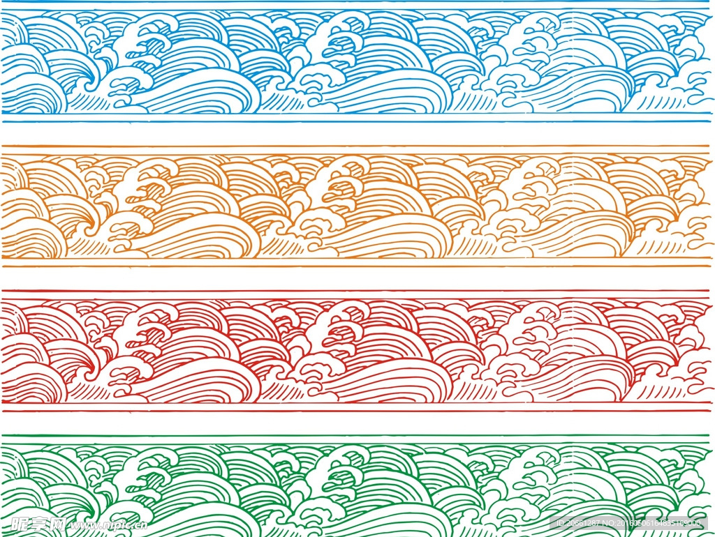 浪花素材 矢量