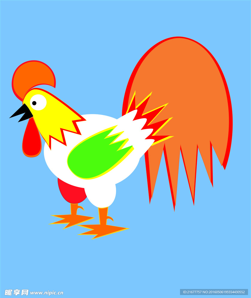公鸡矢量图