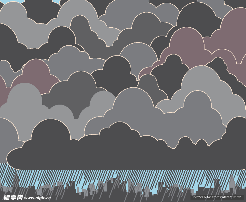 插图- 城市乌云暴雨