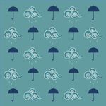 灰蓝雨云和伞背景素材