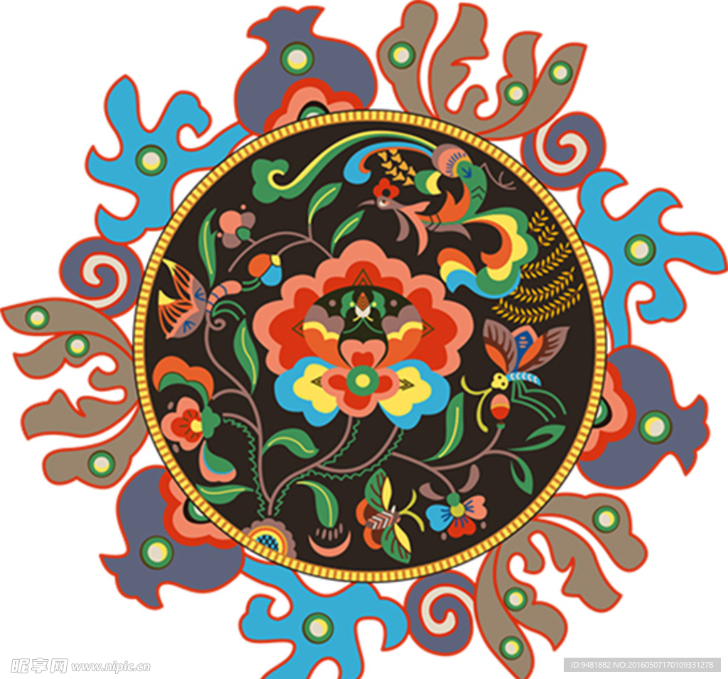 藏族少数民族花纹