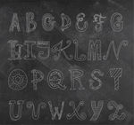 26个手绘字母设计矢量图