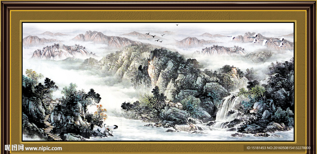水墨山水画
