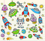 卡通太空插画