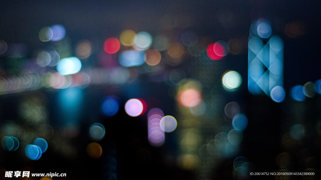朦胧的城市夜景