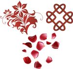 矢量花纹 花瓣