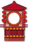 红色花轿剪贴画矢量素材