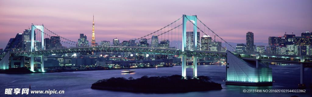 夜上海城市街景