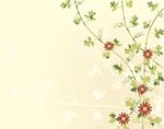 米色底纹小花藤蔓
