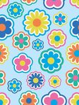 五颜六色的卡通花朵底纹