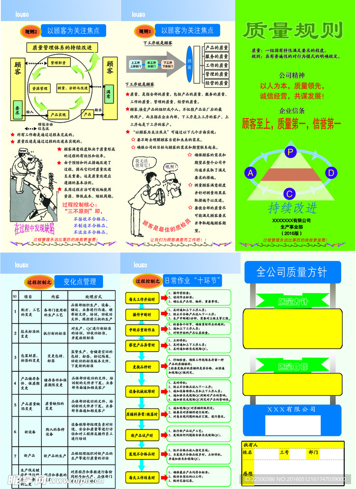 质量规则三折页