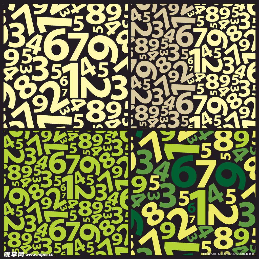 错落数字背景底纹
