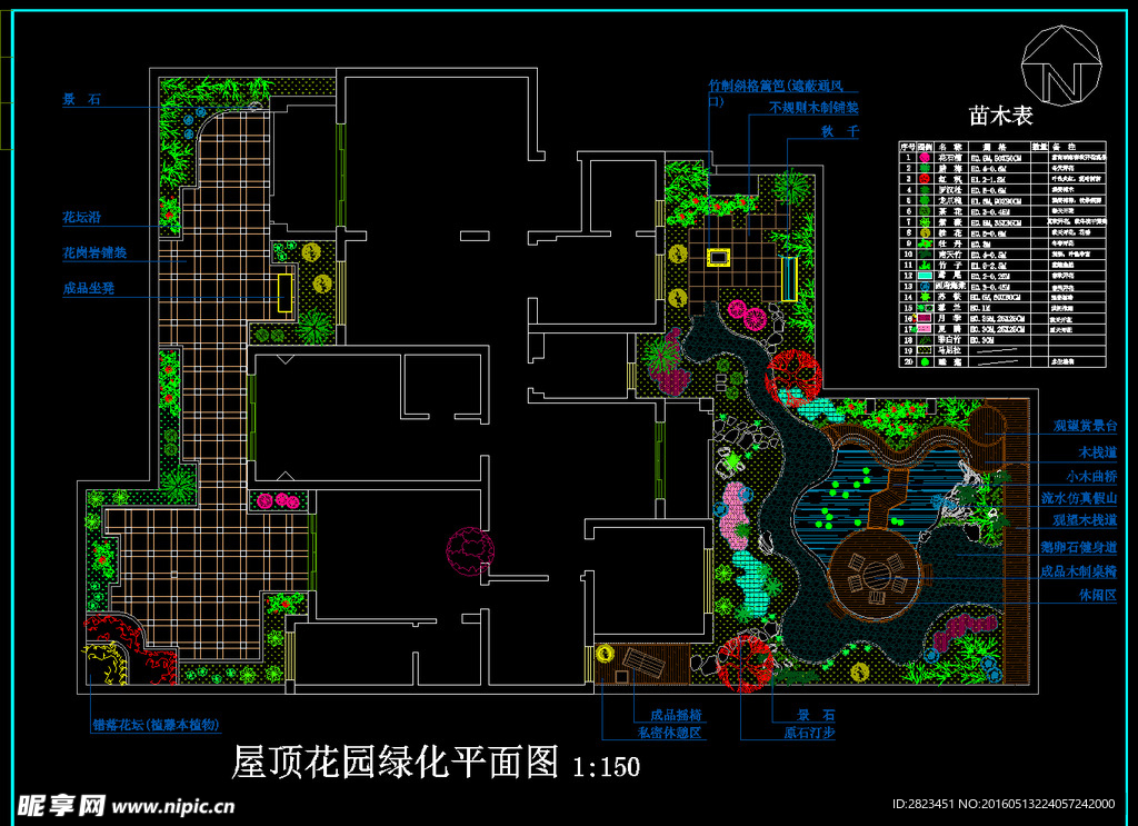 空中屋顶花园 布置图