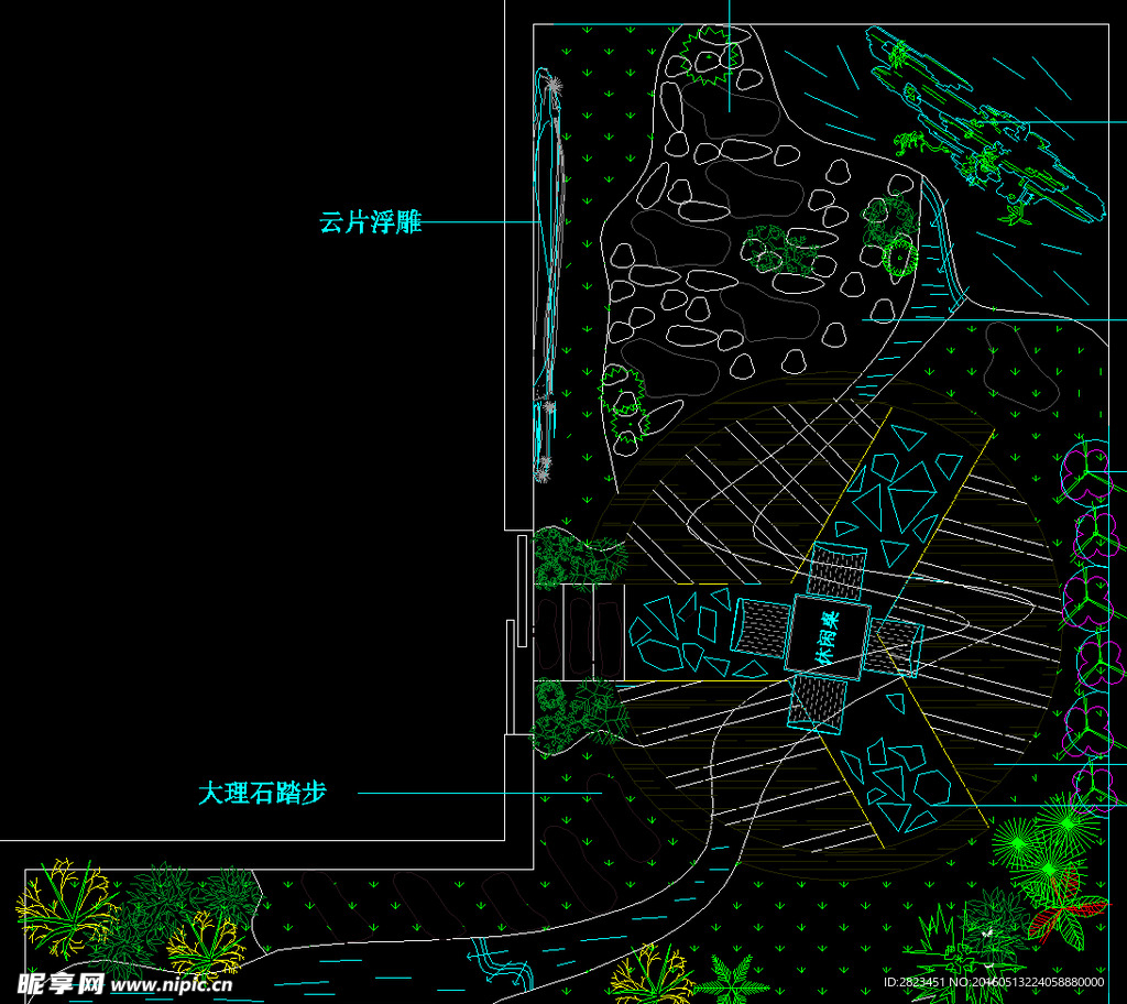 空中屋顶花园 景观规划图