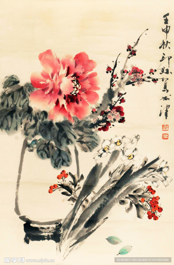 萧朗 花鸟