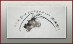 青石国画兰花