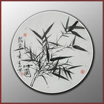 青石国画竹子